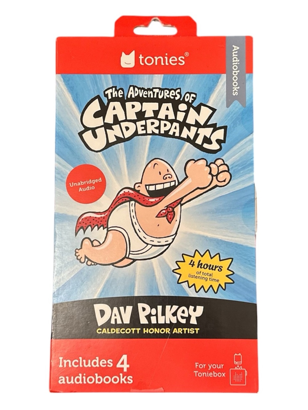 Tonies The Adventures of Captain Underpants Kids Audiobook Set - Red/White